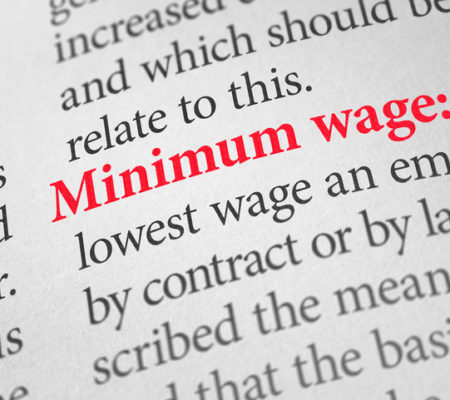 Definition of the word Minimum wage in a dictionary